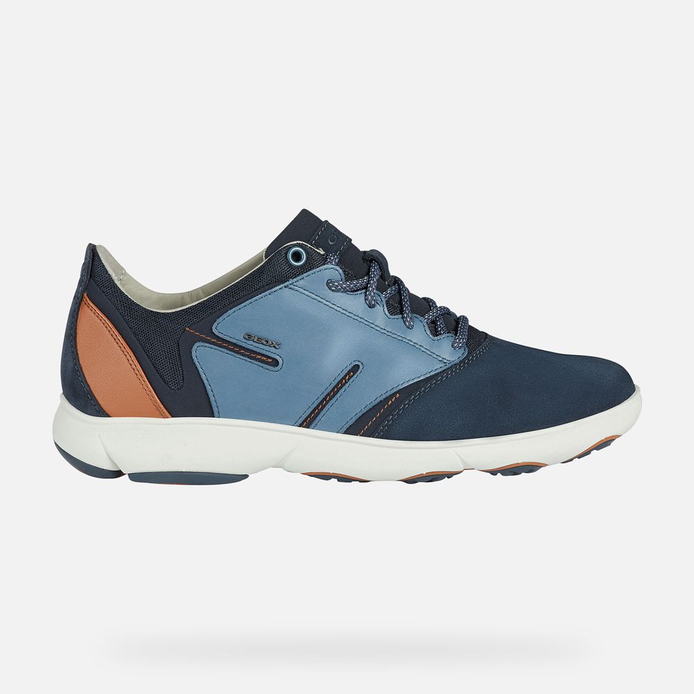 Geox Sneakers Navy/Brown Nebula - Geox Mens Shoes - GTWPOI750